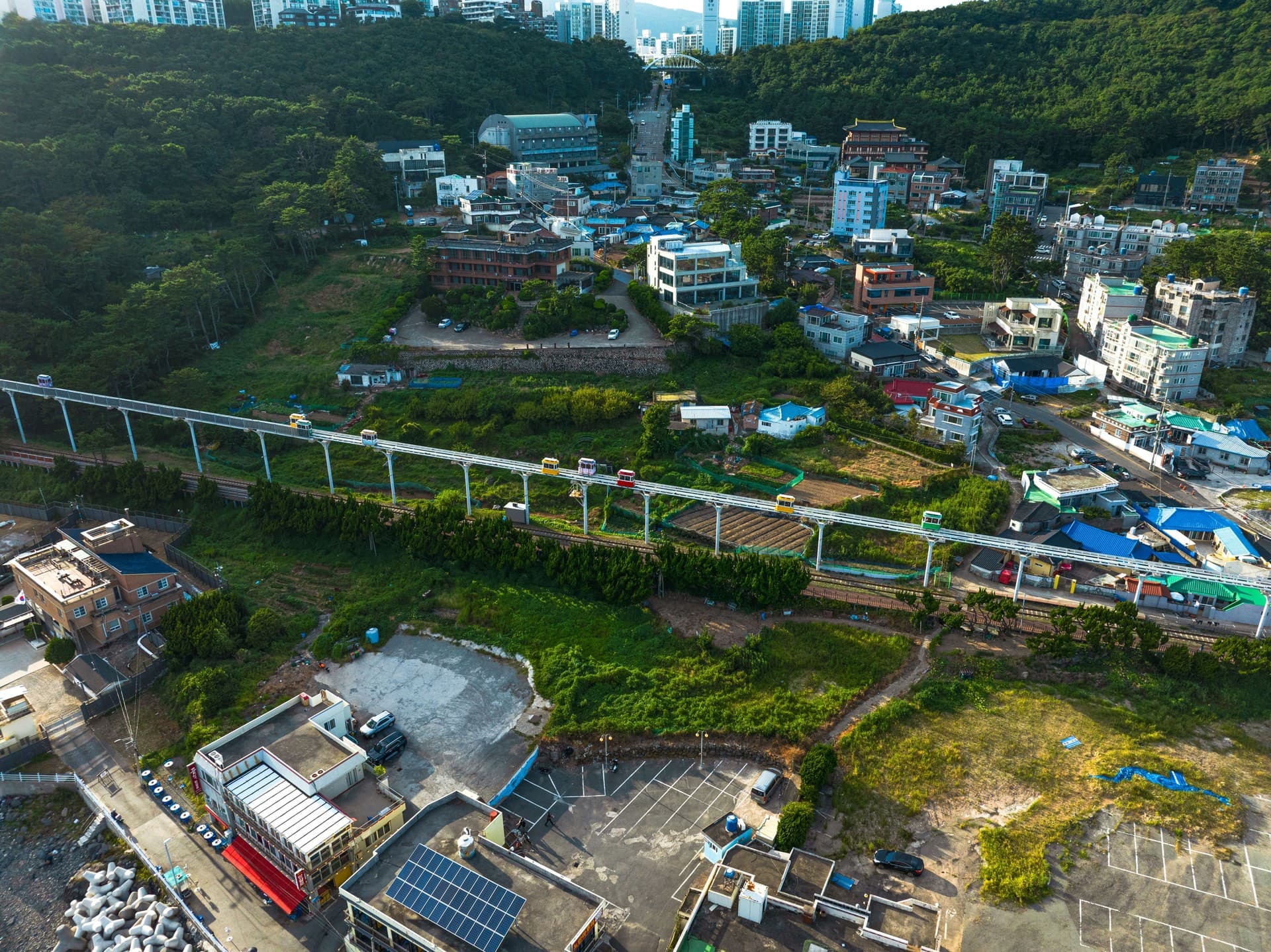 부산광역시 해운대블루라인파크 관광지 풍경