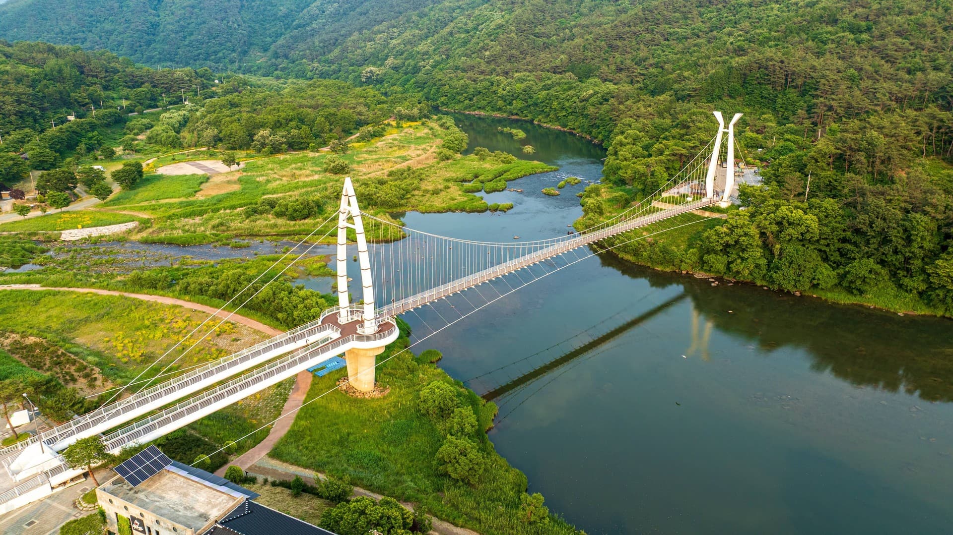 곡성군 대황강출렁다리 관광지 풍경