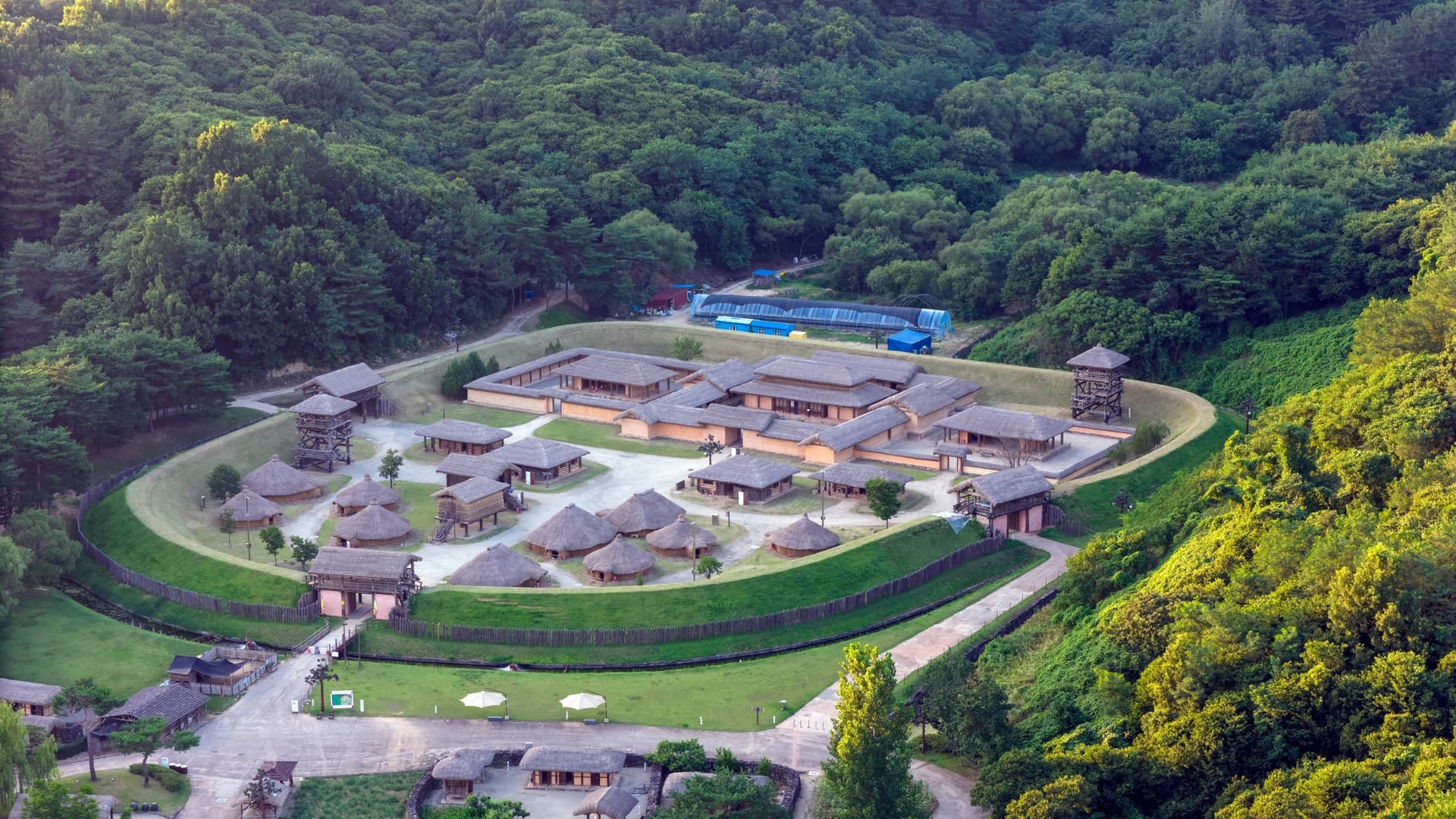 부여군 백제문화단지 관광지 풍경