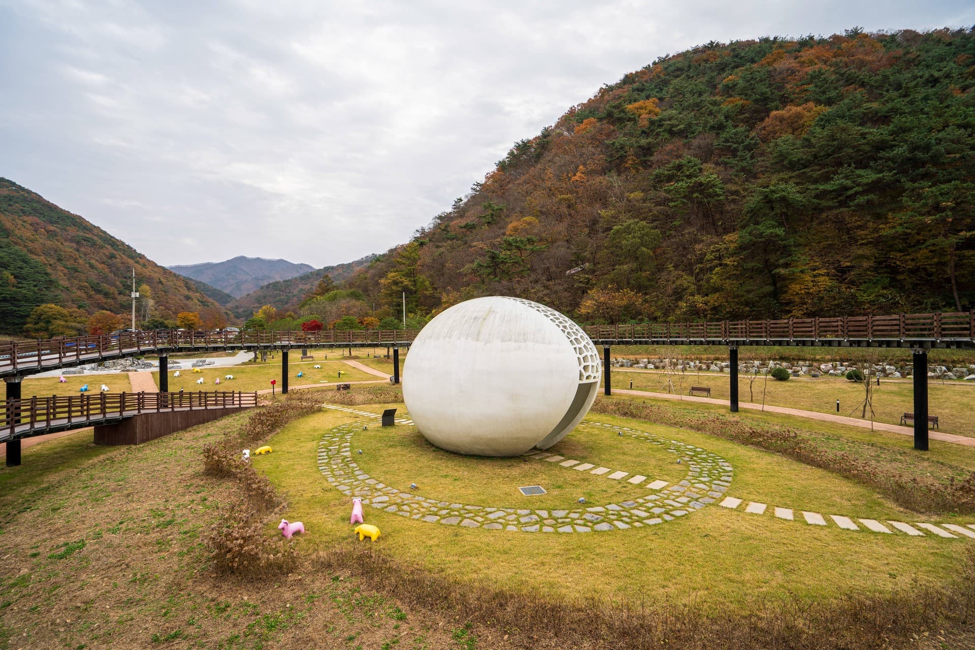 청양군 알품스공원 관광지 풍경