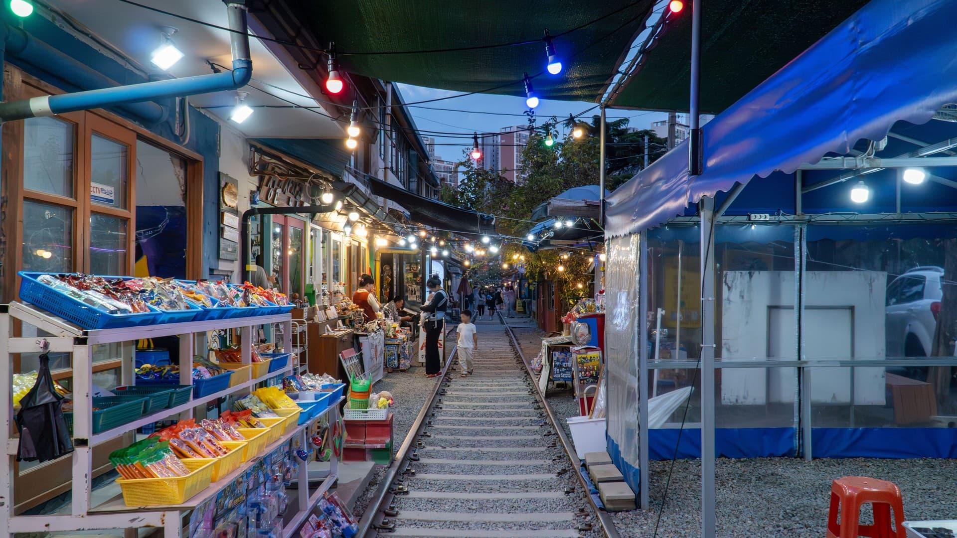 군산시 경암동 철길마을 관광지 풍경