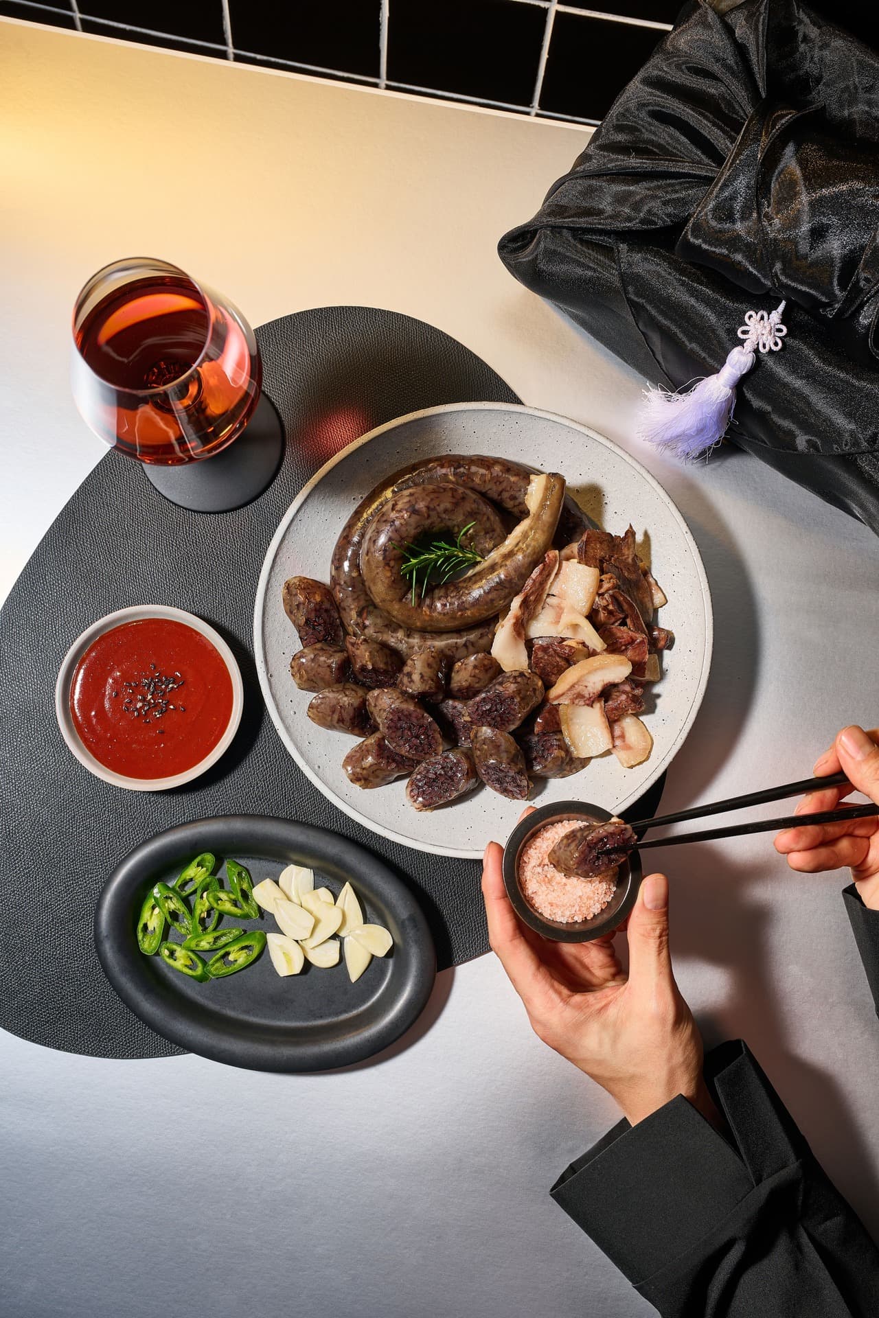 수원시 지동시장 순대 음식 사진