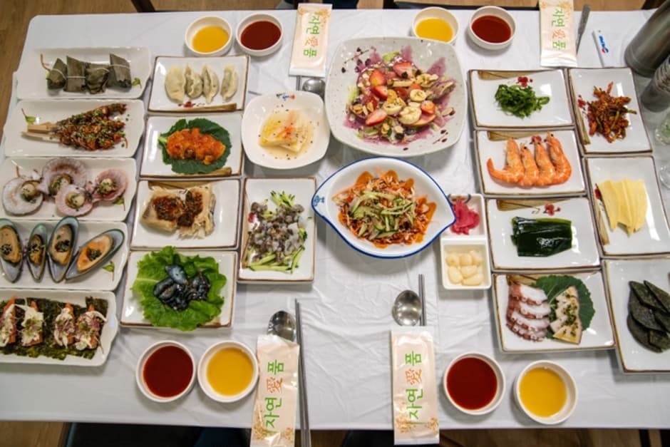 전복코스요리 실제 사진