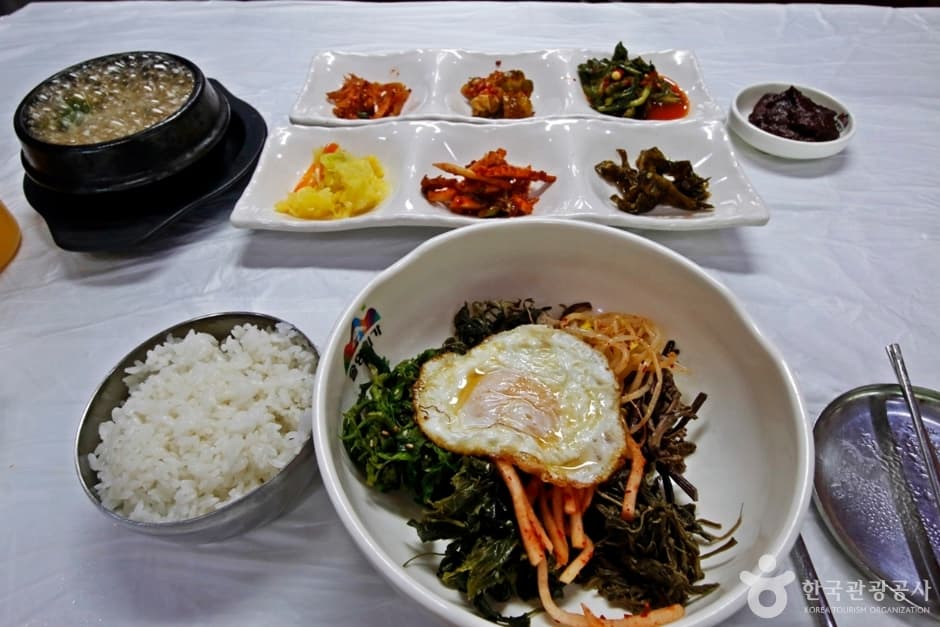 용문산 산채비빔밥 실제 사진