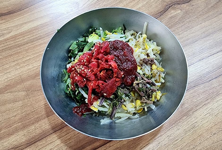 진주비빔밥 실제 사진