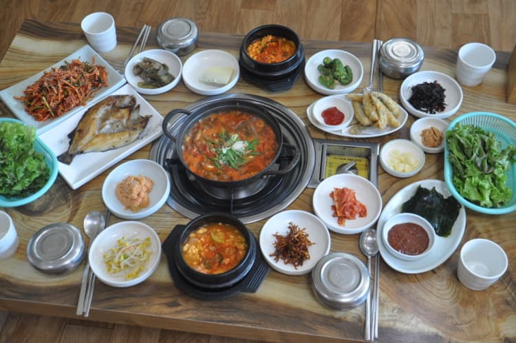 멸치쌈밥 실제 사진