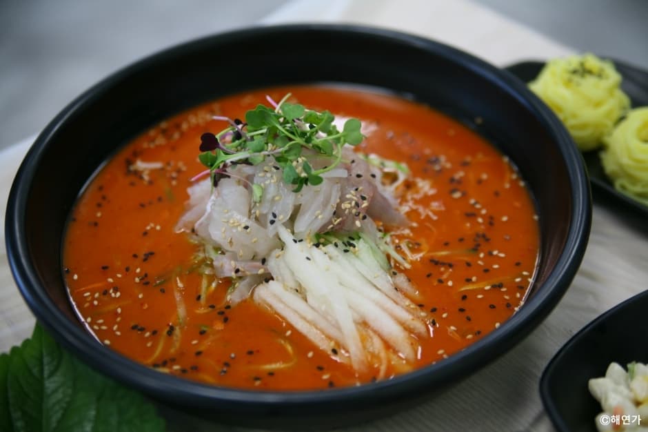 강릉 물회 실제 사진