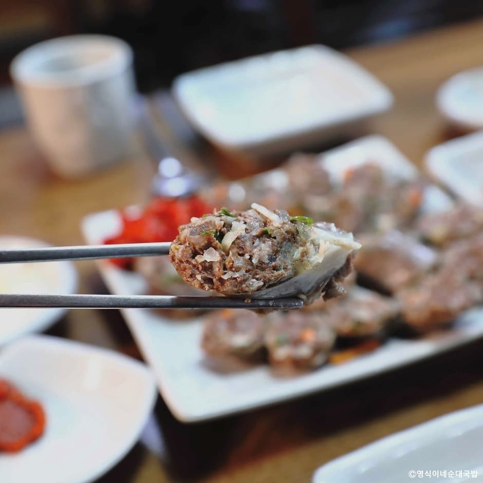 아바이순대 실제 사진