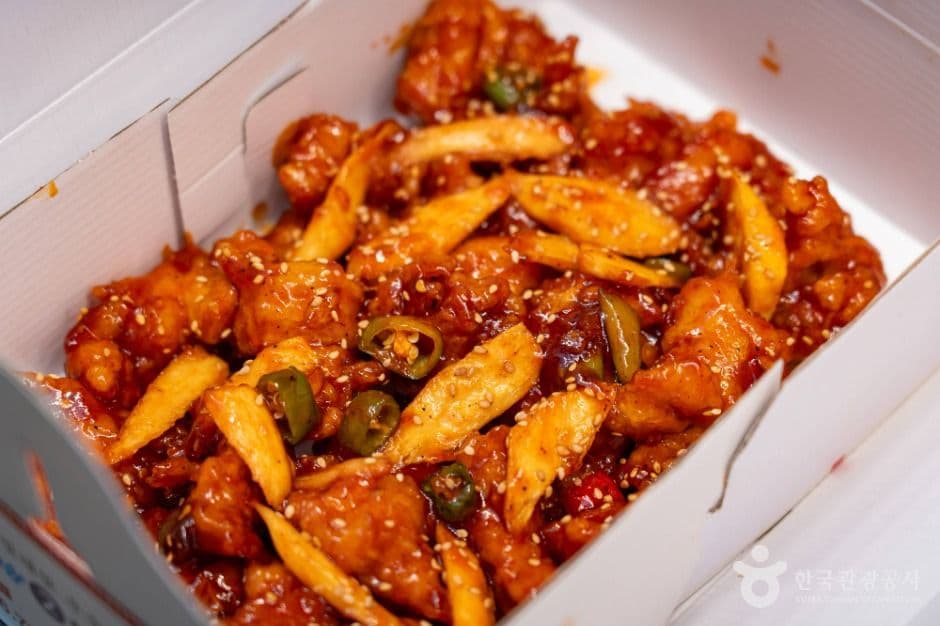 속초 닭강정 실제 사진