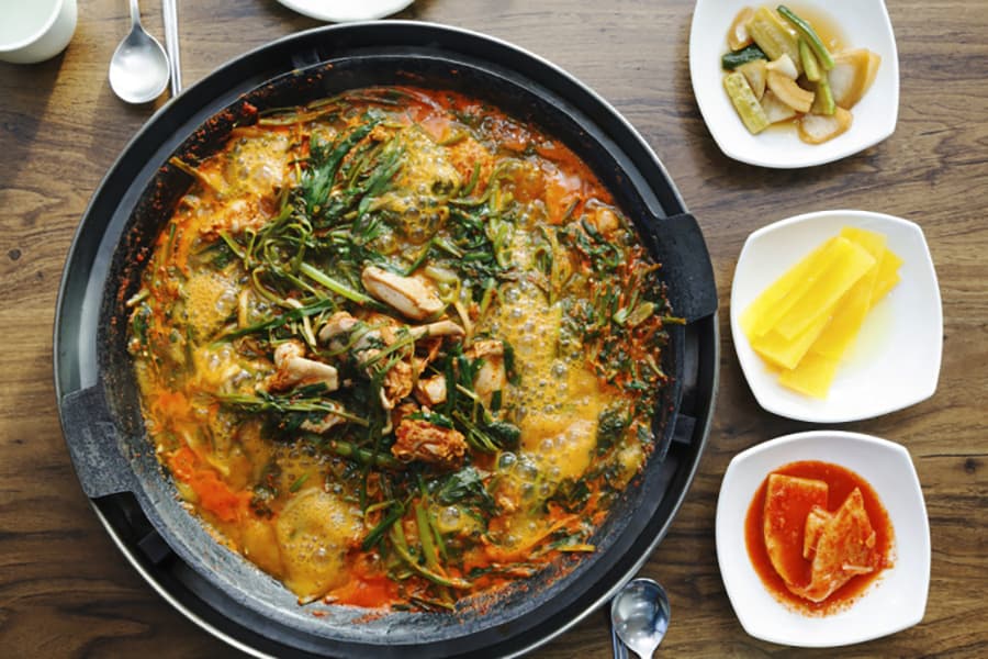 물닭갈비 실제 사진