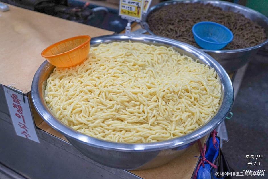 올챙이국수 실제 사진