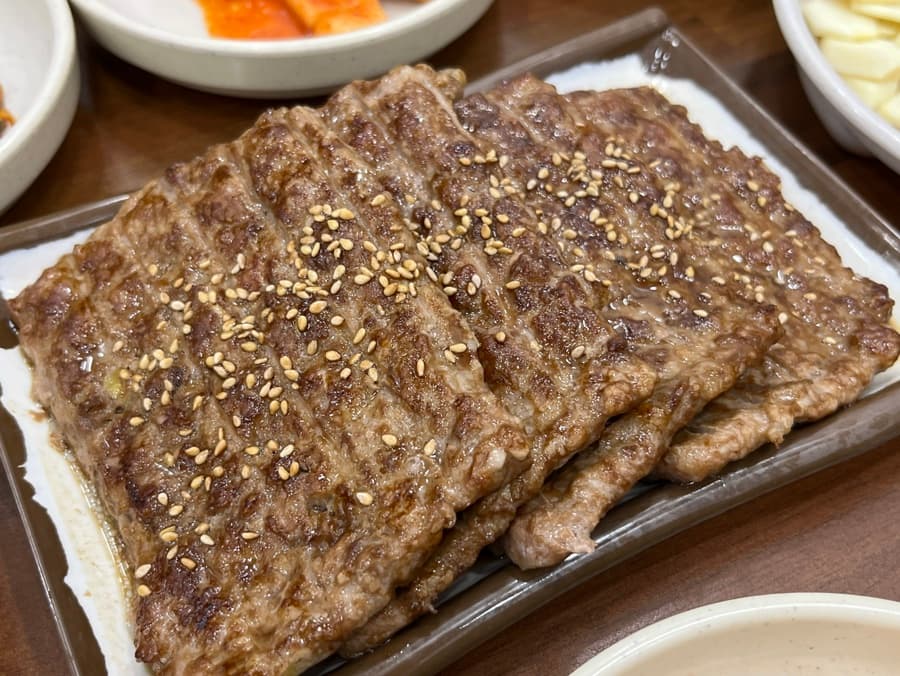 송정떡갈비 완성 음식 또는 해당 식품 제품 실제 사진
